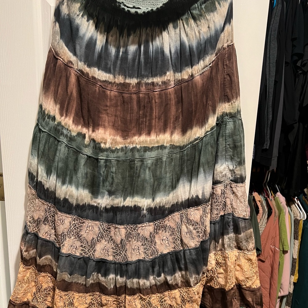Daytrip Earthy Tie-Dye Maxi Skirt